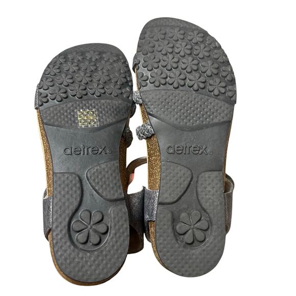 Aetrex Jillian Pewter Silver Sandals - Picture 6 of 7